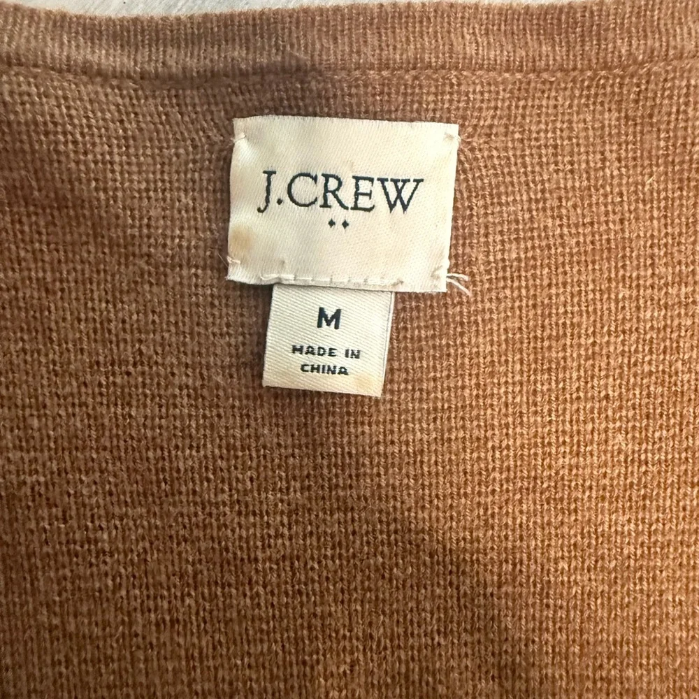 J. Crew Factory Vanessa Sweater Blazer Coatigan Camel Size Medium - Picture 3 of 4